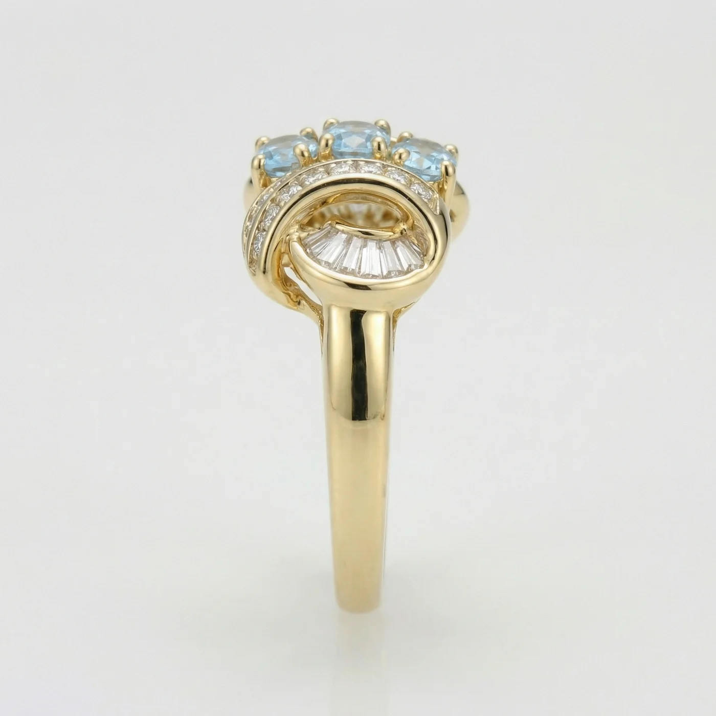 Double Scroll Tank — Aquamarine — profile view