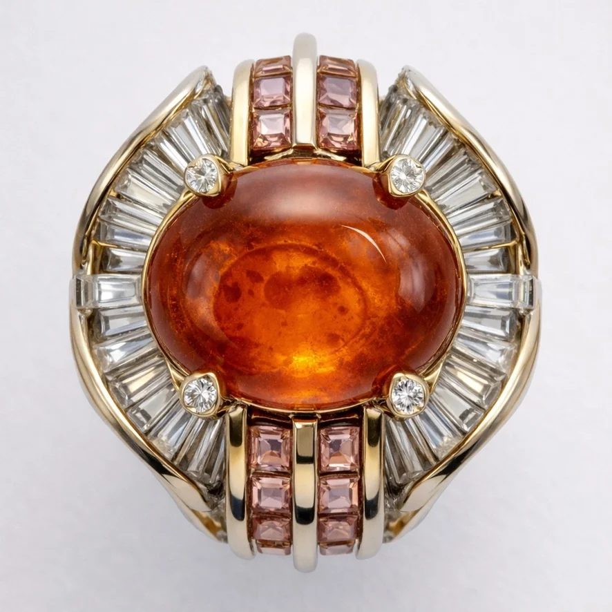 Luna Forte Spessartine — top view