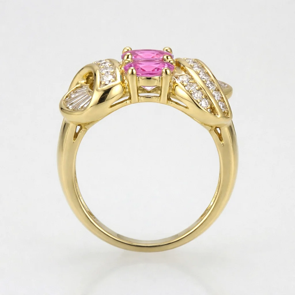 Double Scroll Tank — Pink Sapphire — front profile