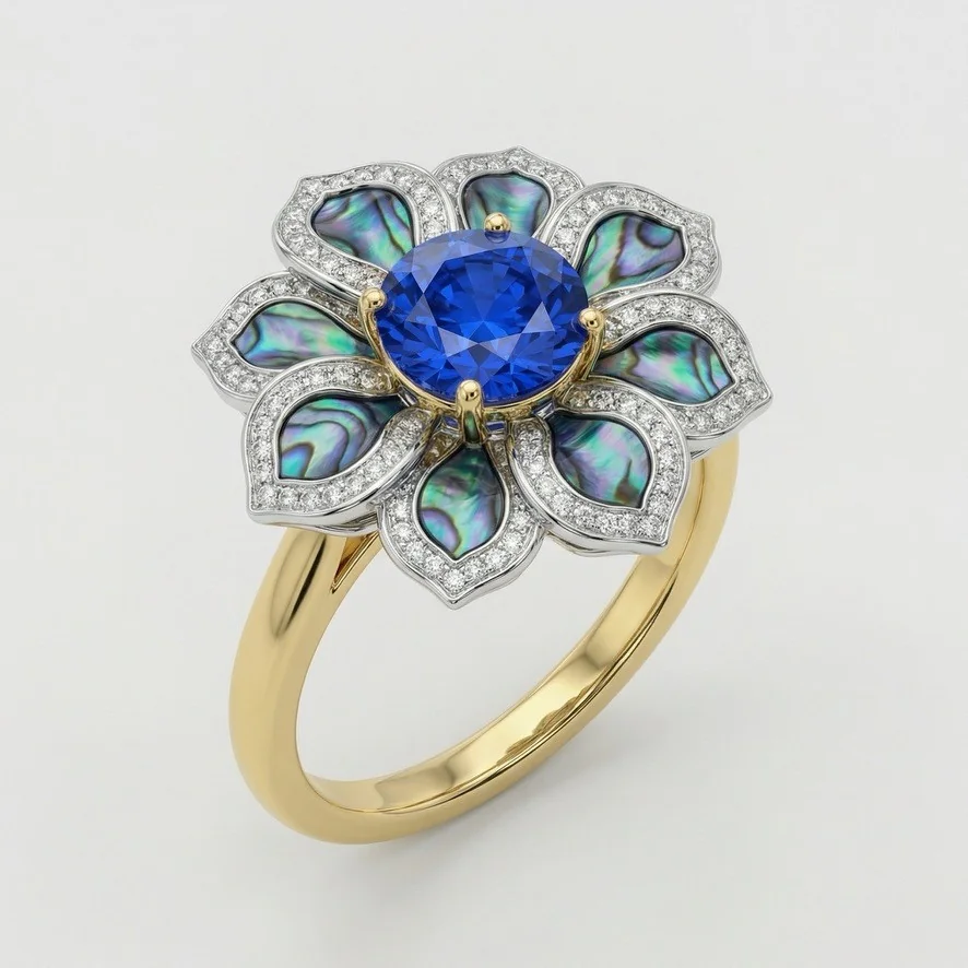 Pāua Tanzanite — isometric view