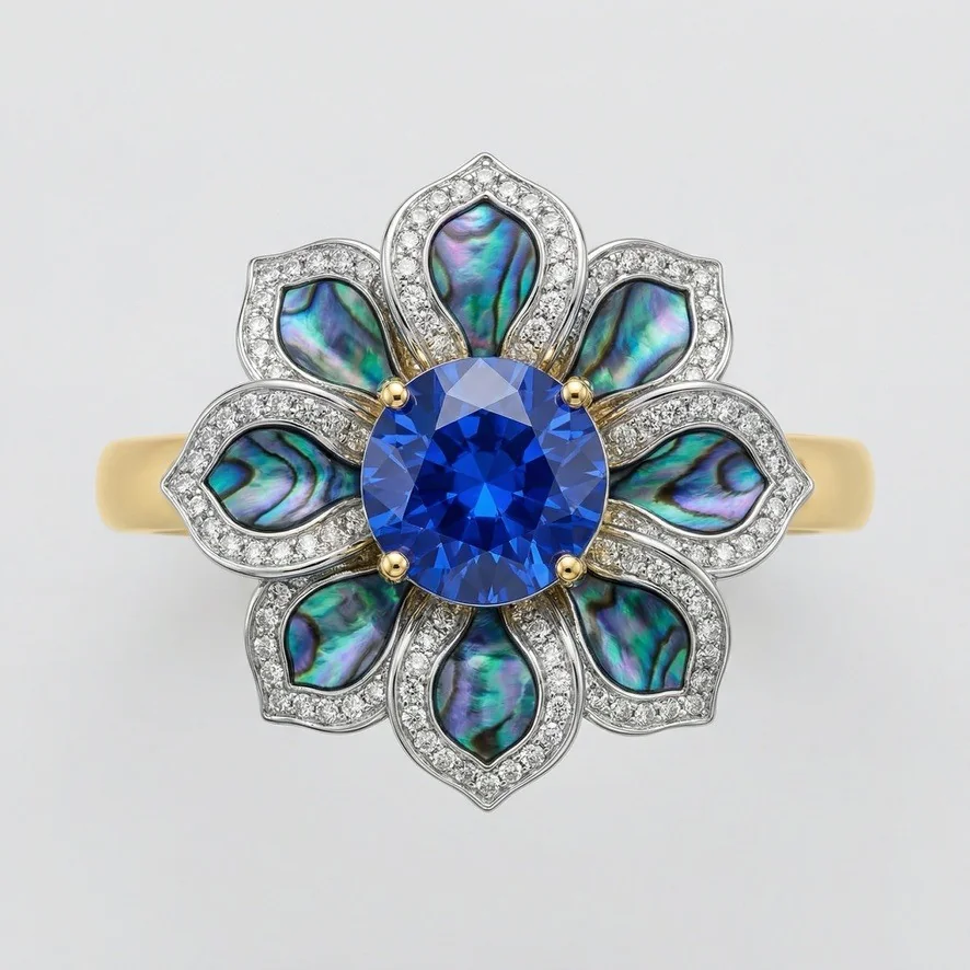 Pāua Tanzanite — top view