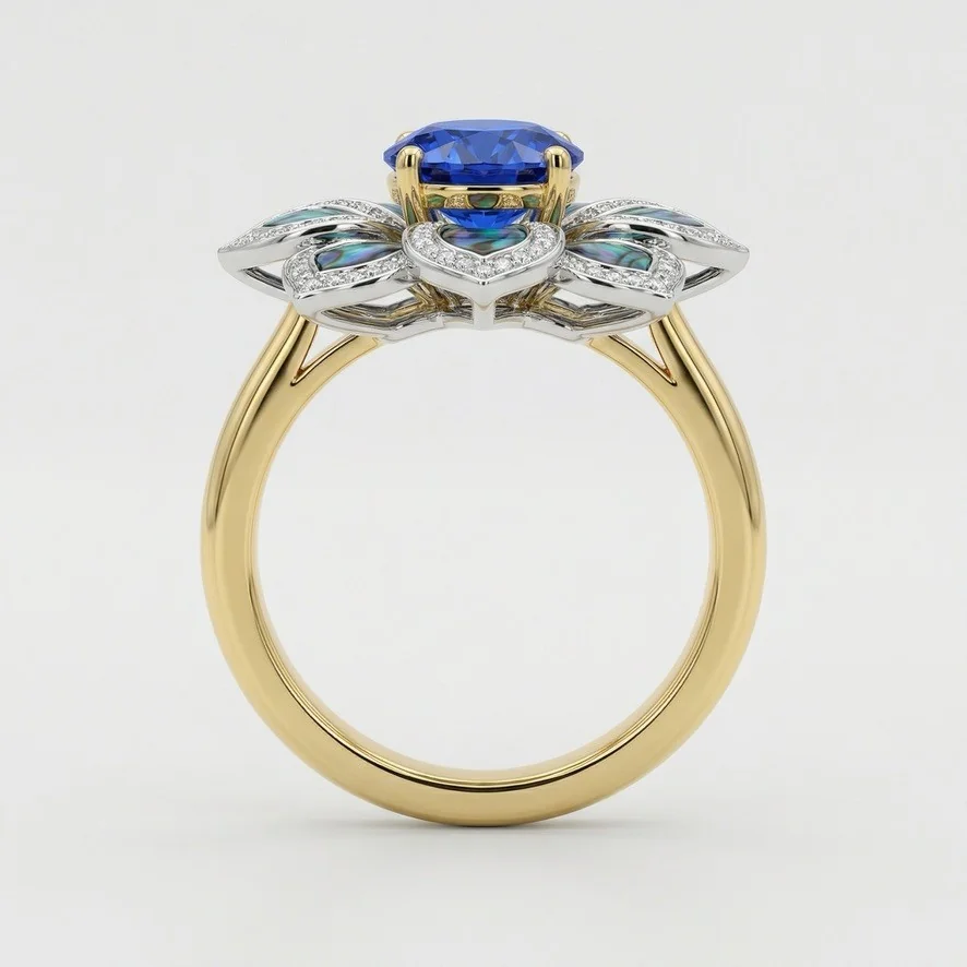 Pāua Tanzanite — front profile